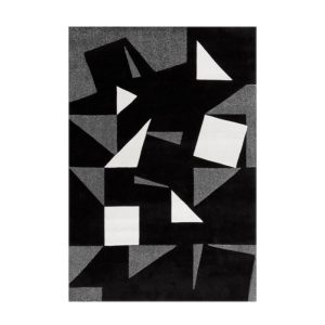 Spirit Frisee 3108 Schwarz / Weiß / Grau 140cm x 200cm