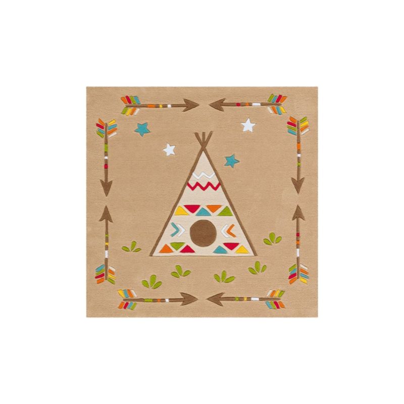 Spirit Glowy 3142 Multi Indian 130cm x 130cm ECKIG