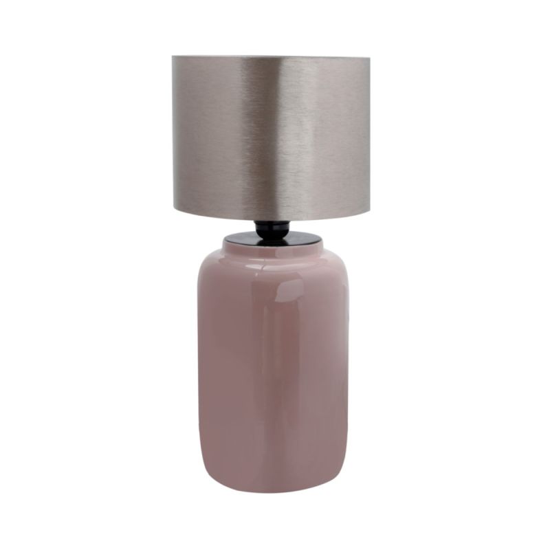 Tischlampe Art Deco 625 altrosa silber