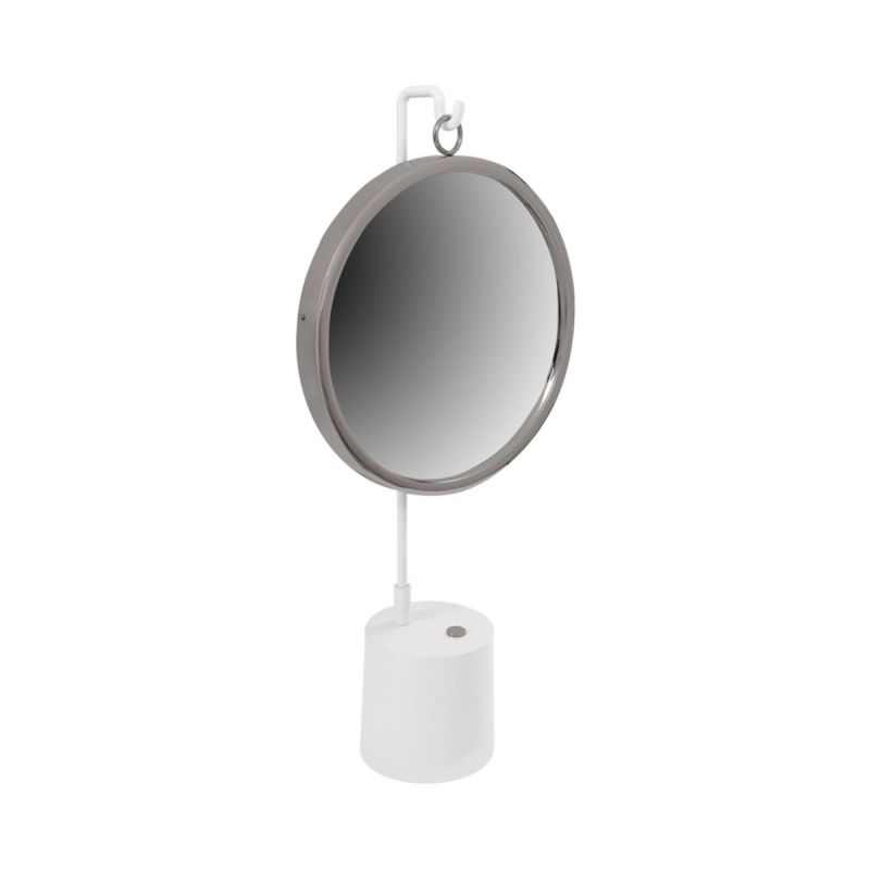 Tischspiegel Eleganca 225 weiss silber