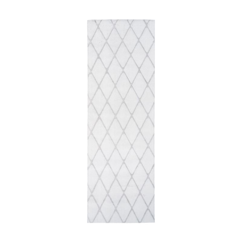 Vivica 225 Weiß / Graublau 80cm x 250cm