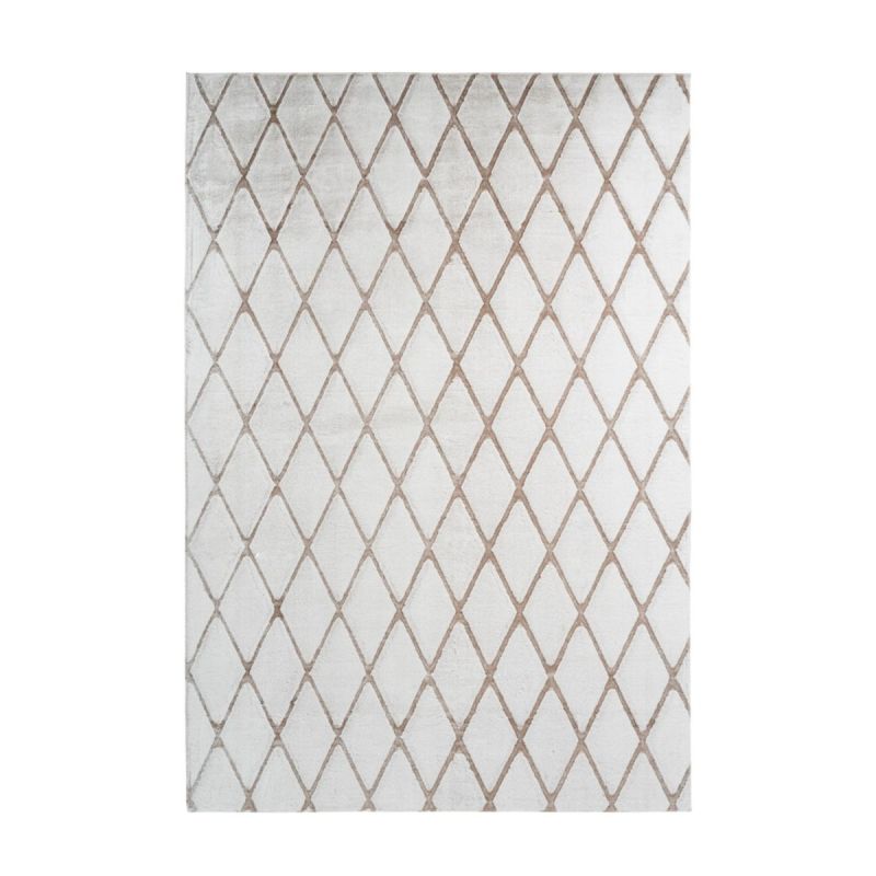 Vivica 225 Weiß / Taupe 160cm x 230cm