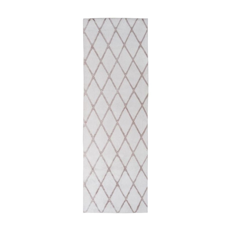 Vivica 225 Weiß / Taupe 80cm x 250cm