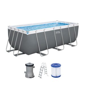 Bestway Steel Pro Max Frame Pool Set 412 x 201 x 122 cm Schiefergrau