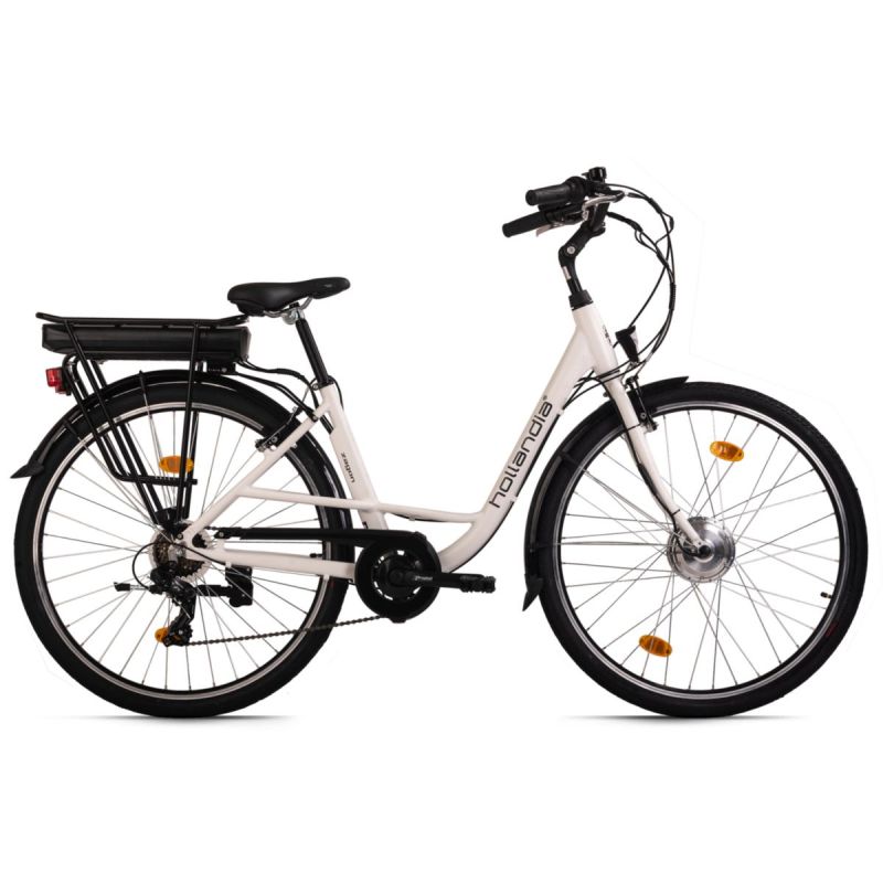 E-Citybike Damen 28" Hollandia Zagon RH 44 cm Weiß 250 Watt Li-Ion 36V/13 Ah 6 Gänge