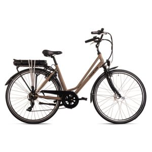 E-Citybike Damen 28" Hollandia Optima Basic RH 50 cm Grau 250 Watt Li-Ion 36V/10,4 Ah 7 Gänge E-Citybike Damen 28" Hollandia Optima Basic RH 50 cm Grau 250 Watt Li-Ion 36V/10,4 Ah 7 Gänge