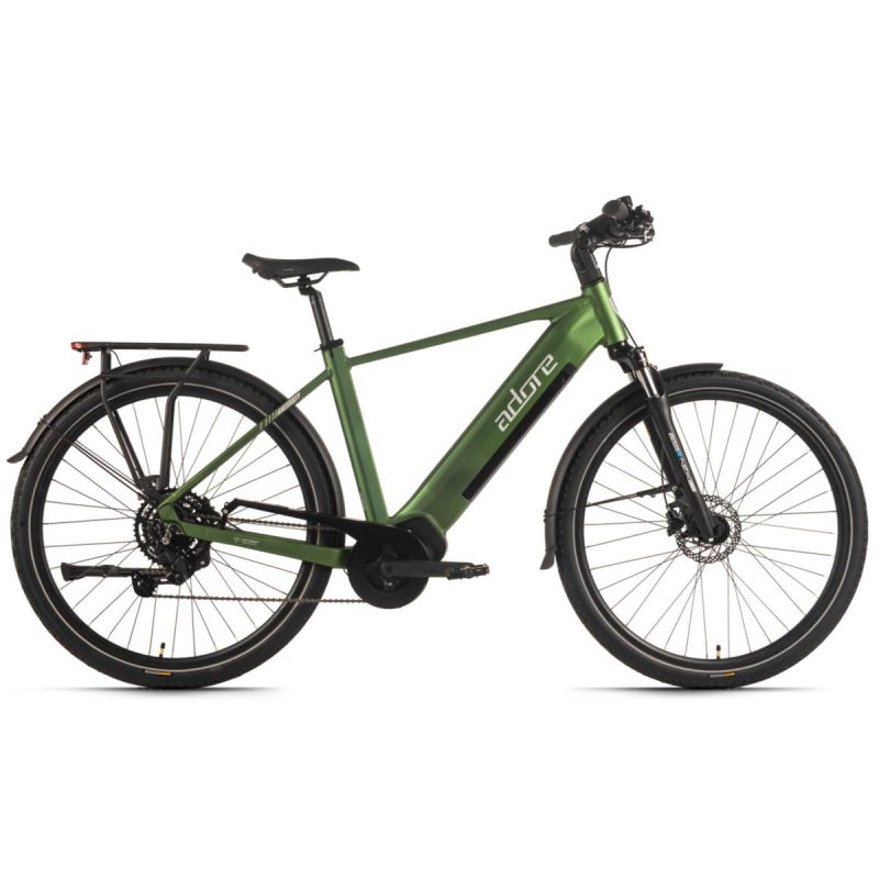 Adore E-Trekkingbike 28" Alu Trekking E-Bike ATX-670 Mittelmotor 60NM / 15Ah Grün matt