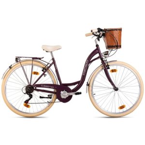 DaCapo Damenrad 28'' Casino Aubergine Lila 6 Gänge RH 48 cm mit Korb DaCapo Damenrad 28'' Casino Aubergine Lila 6 Gänge RH 48 cm mit Korb