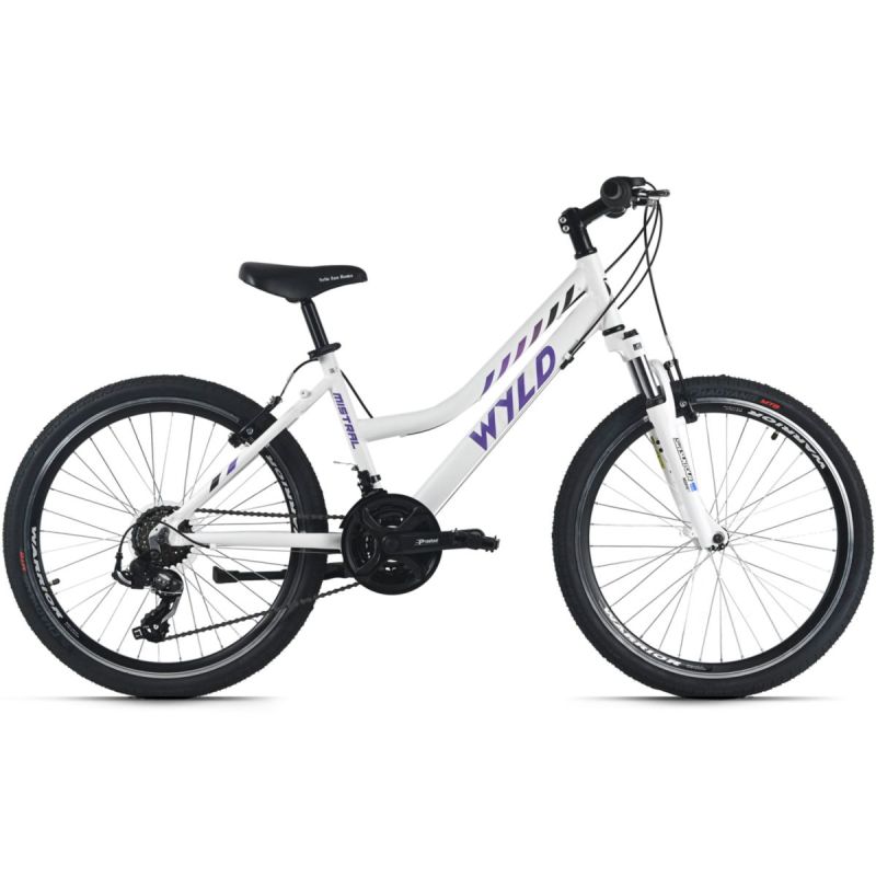 WYLD Kinderfahrrad Girls 24" Mistral Weiß 18 Gänge RH 38 cm - Ab 8 Jahre