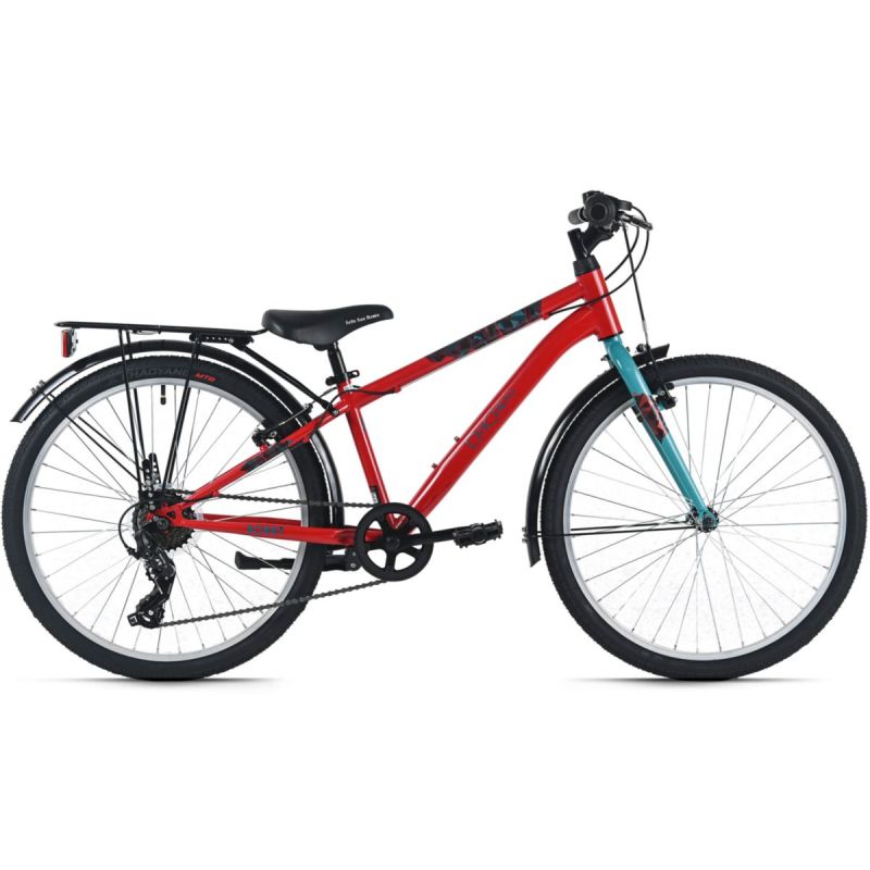 DaCapo Kinderfahrrad 24" Bobby Rot 7 Gänge RH 32 cm - Ab 8 Jahre