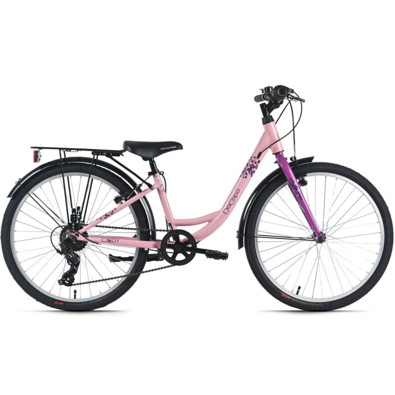 DaCapo Kinderfahrrad 24" Cindy Rosa 7 Gänge RH 32 cm - Ab 8 Jahre