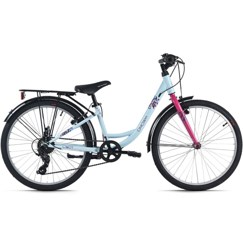 DaCapo Kinderfahrrad 24" Cindy Blau 7 Gänge RH 32 cm - Ab 8 Jahre
