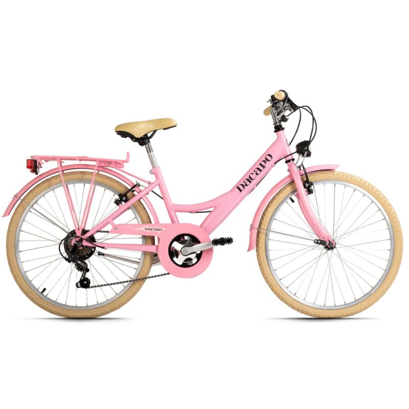 DaCapo Kinderfahrrad 24'' Toscana vintage rosa 6 Gänge RH 41 cm