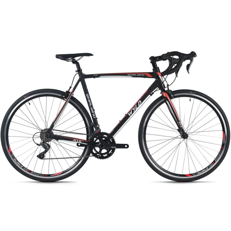 WYLD Rennrad 28'' Whirlwind 100 Schwarz-Rot 16 Gänge RH 58 cm
