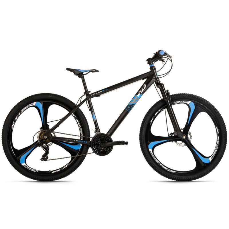 WYLD Mountainbike Hardtail 29'' Sharp Schwarz-Blau 21 Gänge RH 51 cm