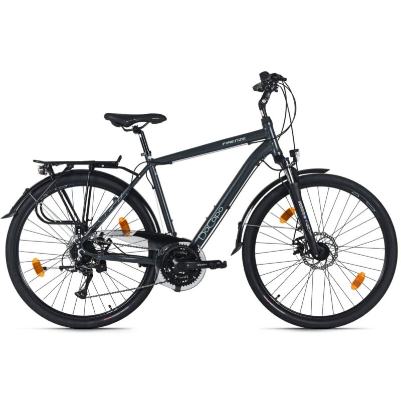 DaCapo Trekkingrad Herren 28'' Firenze 200 Anthrazit 24 Gänge RH 53 cm mechanische Scheibenbremsen