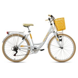 Damenfahrrad 26'' Cantaloupe weiß mit Korb RH 44 cm KS Cycling Damenfahrrad 26'' Cantaloupe weiß mit Korb RH 44 cm KS Cycling