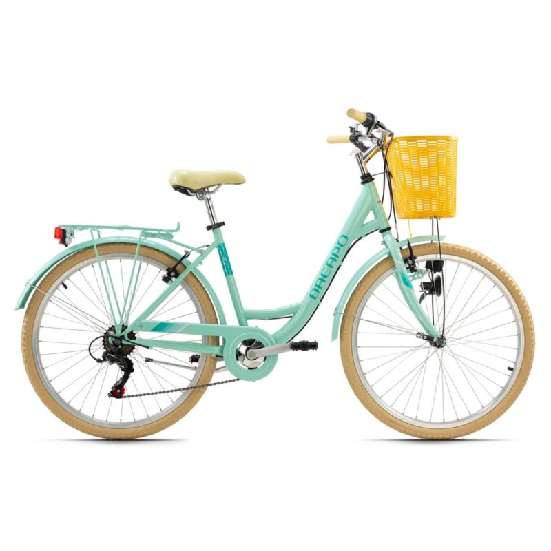 Damenfahrrad 26'' Cantaloupe mint mit Korb RH 44 cm KS Cycling