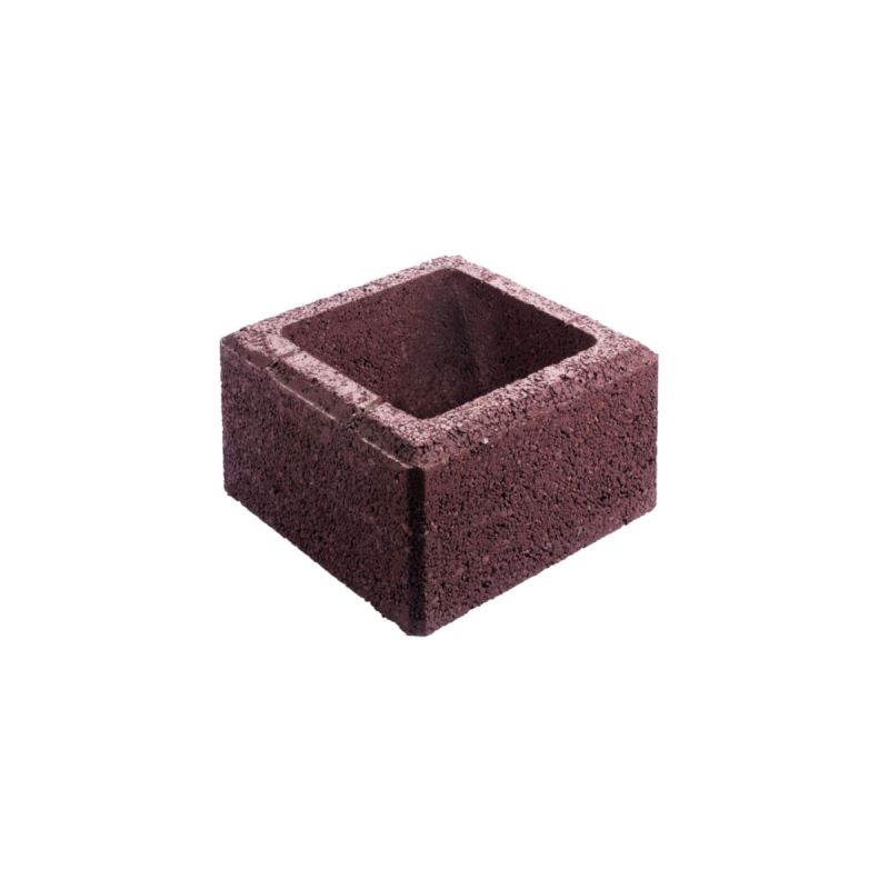 Lusit Bellamur Pfeilerstein Rotbraun 37,5x37,5x20 cm