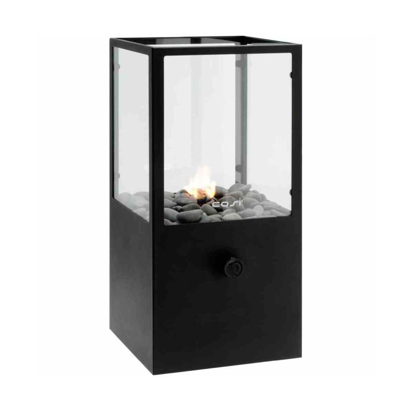 COSI Feuerstelle Cosidome H 18 x 18 x 45 cm Gaswindlicht mit Glas