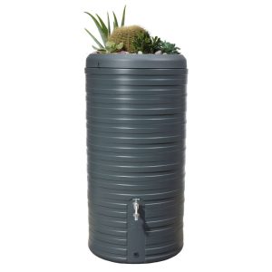 Garantia  Regentonne Nordic 2in1 300 Liter graphite grey inkl. Pflanzschale