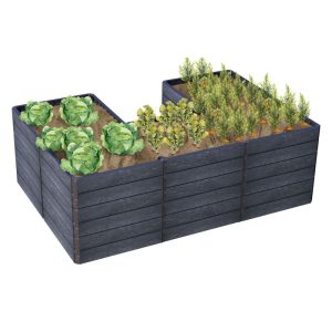 Garantia Hochbeet Ergo Quadro U L 75 Stone, inkl. FLORA Wassersparsystem Garantia Hochbeet Ergo Quadro U L 75 Stone, inkl. FLORA Wassersparsystem
