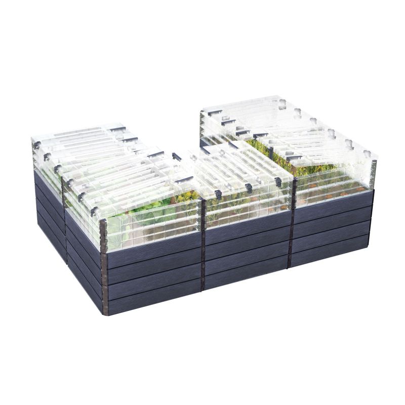 Garantia  Hochbeet Ergo Quadro TurboPlus U L 80t Wood, inkl. FLORA Wassersparsystem