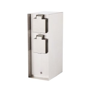 Steckdosensäule ORIO 4fach IP44 Eisen-gebürstet Steckdosensäule ORIO 4fach IP44 Eisen-gebürstet