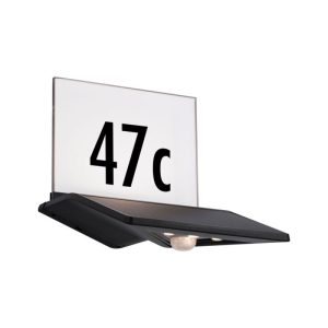 Paulmann Outdoor Solar bel. Hausnummer Yoko IP44 3000K 150lm Bewegungsmelder Anthrazit Paulmann Outdoor Solar bel. Hausnummer Yoko IP44 3000K 150lm Bewegungsmelder Anthrazit