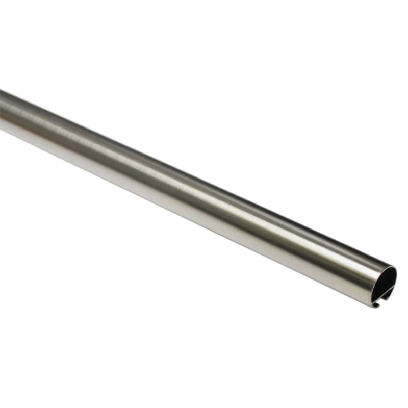 Gardinia Gardinenstange Windsor mit Innenlauf Durchmesser 16 mm 160 cm Edelstahl-Optik