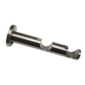 Gardinia Wandträger 2-läufig für Windsor Edelstahl-Optik Durchmesser 25 mm Gardinia Wandträger 2-läufig für Windsor Edelstahl-Optik Durchmesser 25 mm