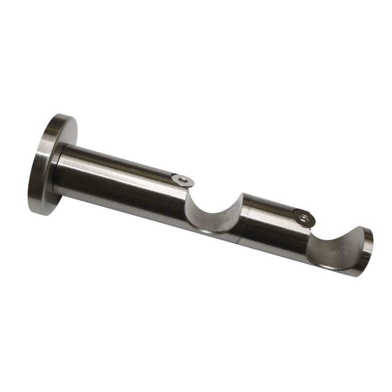 Gardinia Wandträger 2-läufig für Windsor Edelstahl-Optik Durchmesser 25 mm