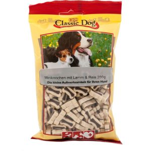Classic Dog Snack Miniknochen mit Lamm und Reis 200g Classic Dog Snack Miniknochen mit Lamm und Reis 200g