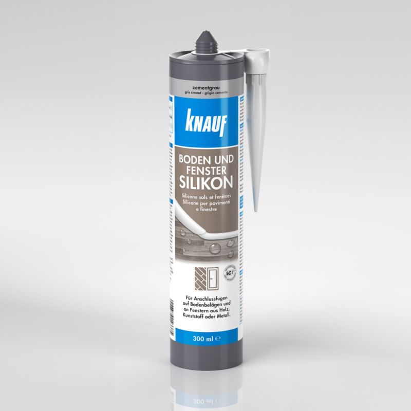 Knauf Boden u. Fenster Silikon zementgrau 300ml