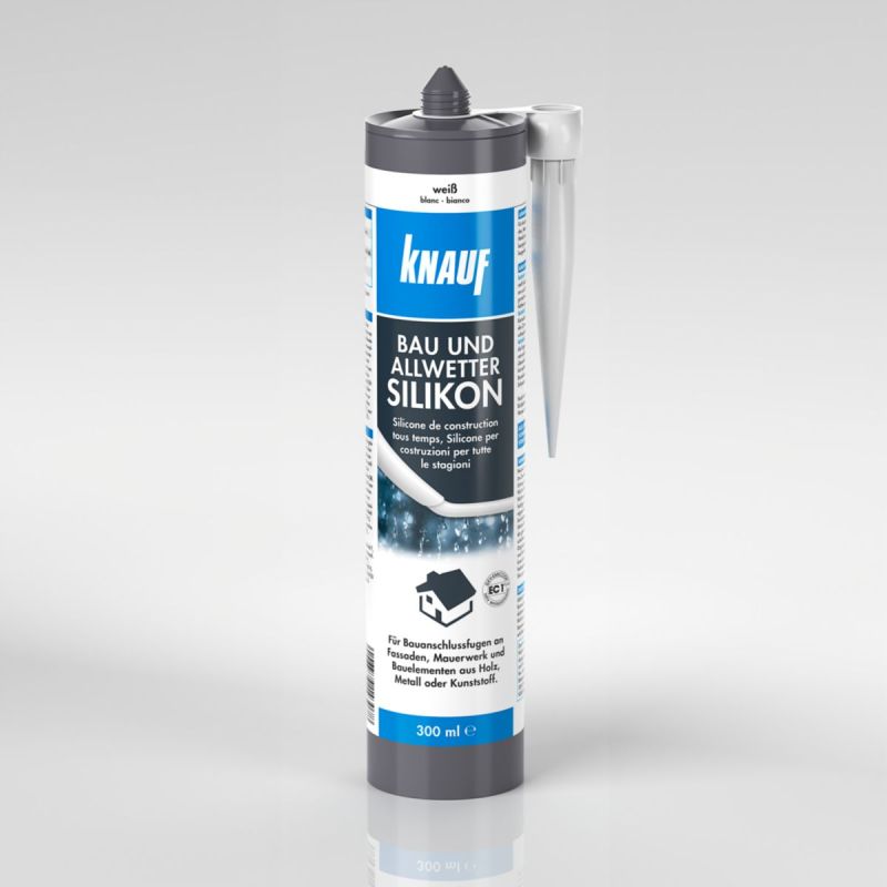 Knauf Bau u. Allwetter Silikon weiss 300 ml