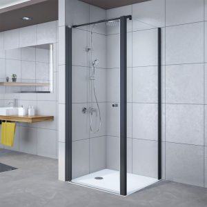 Breuer Drehtür Elana 6 für Seitenwand, Anschlag links, schwarz matt, Bella C, 750 mm Breuer Drehtür Elana 6 für Seitenwand, Anschlag links, schwarz matt, Bella C, 750 mm