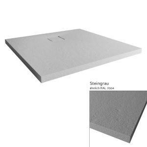 Mineralgruss-Duschwanne Modern Line Steinoptik, Steingrau, 1000 / 1200 mm Mineralgruss-Duschwanne Modern Line Steinoptik, Steingrau, 1000 / 1200 mm