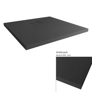 QUICK72 Mineralgruss-Duschwanne Modern Line Steinoptik, Anthrazit, 900 / 1200 mm QUICK72 Mineralgruss-Duschwanne Modern Line Steinoptik, Anthrazit, 900 / 1200 mm