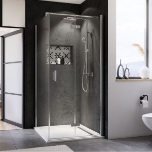 Breuer Eckeinstieg Elana 8, Drehfalttür, alu chromeffekt, intima, 1000/1000 mm Breuer Eckeinstieg Elana 8, Drehfalttür, alu chromeffekt, intima, 1000/1000 mm