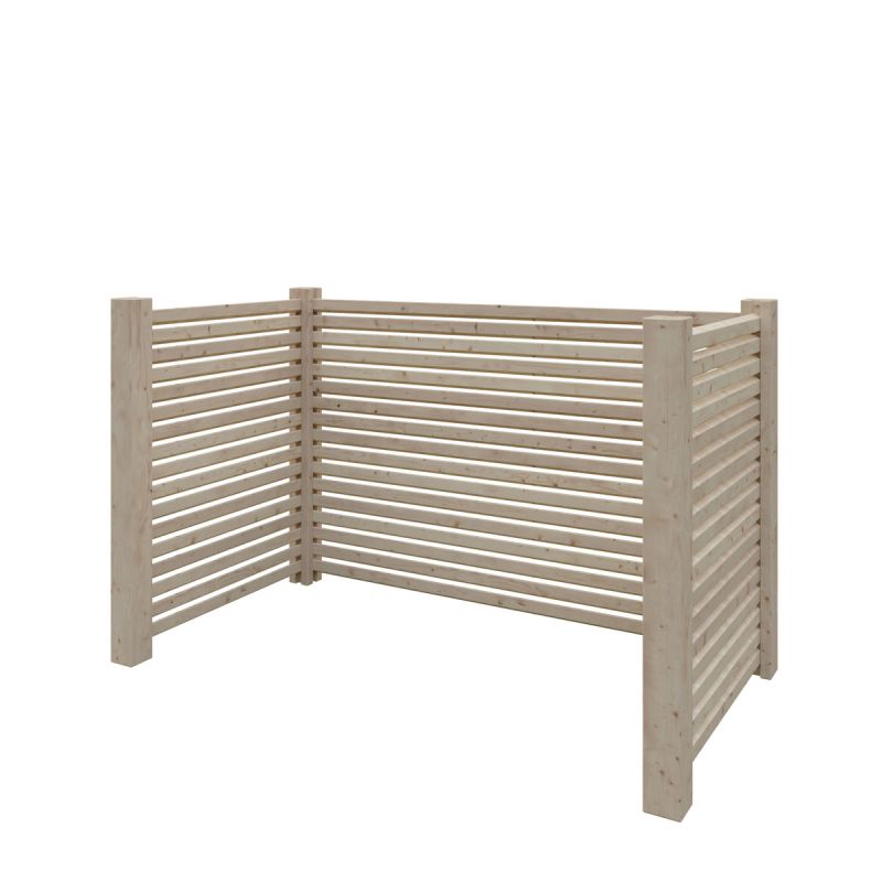 Muellboxabtrennung Rhombus 200x108x125cm