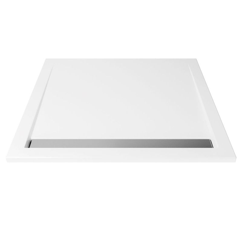 Breuer Seitenwand Elana 8 für Drehfalttür + Drehtür, Anschlag links, alu chromeffekt, Klarglas, 900 mm