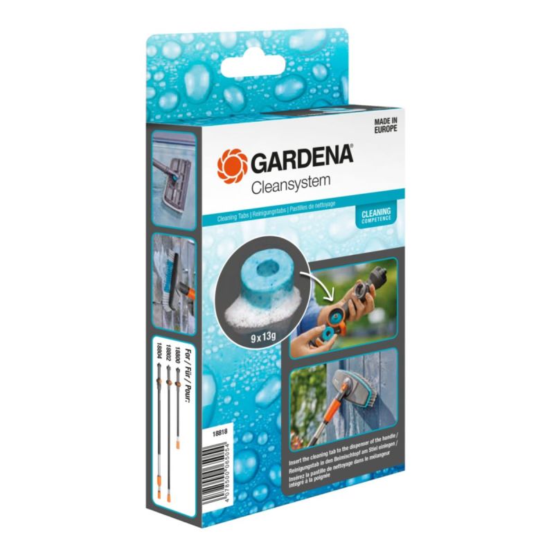 Gardena Reinigungstabs für Stiele + Stielbürsten Cleansystem 9 Stück