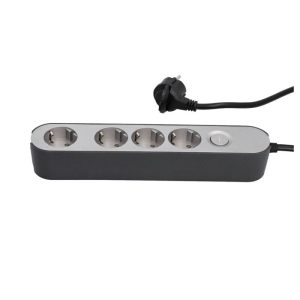 Steckdosenleiste GREENLINE silber/anthrazit Steckdosenleiste GREENLINE silber/anthrazit