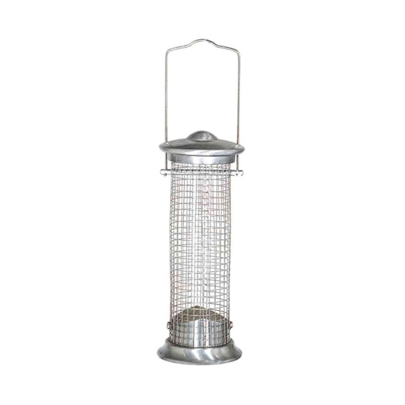 Siena Garden Vogelfuttersäule Aluminium Line für Nüsse 24 cm