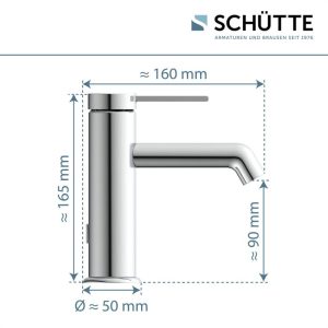 Schütte Waschtischarmatur „Los Angeles“ chrom Eco-Click-Funktion Schütte Waschtischarmatur „Los Angeles“ chrom Eco-Click-Funktion