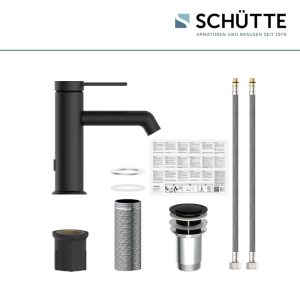 Schütte Waschtischarmatur „Los Angeles“ schwarz-matt Eco-Click-Funktion Schütte Waschtischarmatur „Los Angeles“ schwarz-matt Eco-Click-Funktion