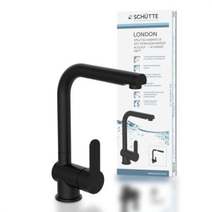 Schütte Spültischarmatur „London“ schwarz mit Geschirrbrause Schütte Spültischarmatur „London“ schwarz mit Geschirrbrause