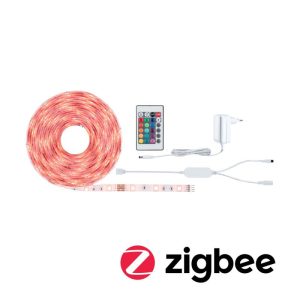 Paulmann SimpLED Stripe Set 5m RGB Zigbee 230 12V DC Weiß Metall Kst Paulmann SimpLED Stripe Set 5m RGB Zigbee 230 12V DC Weiß Metall Kst