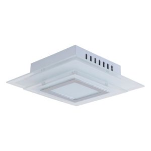 Naeve LED DL Lucca Metall/Glas silberLxBxH: 28x28x7,5cm Naeve LED DL Lucca Metall/Glas silberLxBxH: 28x28x7,5cm