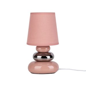 näve Tischleuchte Stoney rosa Keramik näve Tischleuchte Stoney rosa Keramik